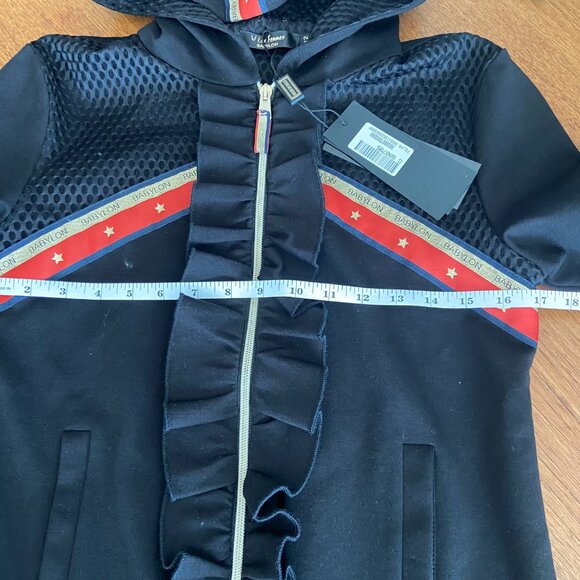Black W Les Femmes Babylon Jacket/Hoodie Size US 6; Italy 42 - Picture 12 of 13